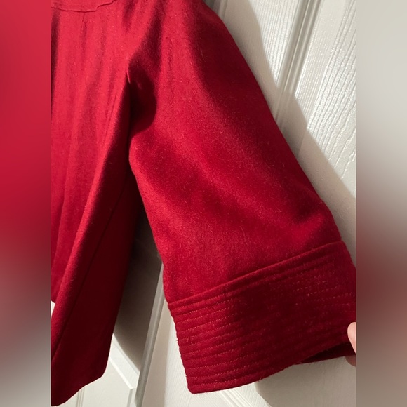 NWT Forever 21 Jacket/Coat Burgundy Red- Wool Blend Size Large - Picture 6 of 13